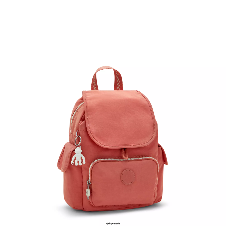 Women Mini Bags Kipling Vintage Pink City Pack Mini Backpack FHZD416