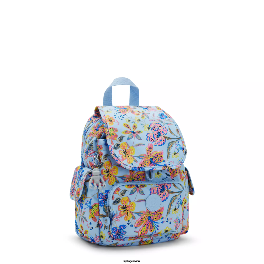 Women Mini Bags Kipling Wild Flowers City Pack Mini Printed Backpack FHZD499