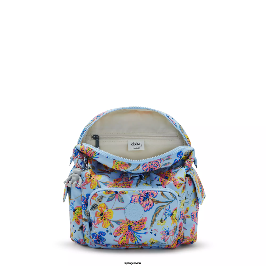 Women Mini Bags Kipling Wild Flowers City Pack Mini Printed Backpack FHZD499