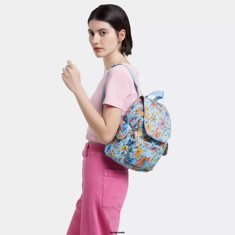 Women Mini Bags Kipling Wild Flowers City Pack Mini Printed Backpack FHZD499