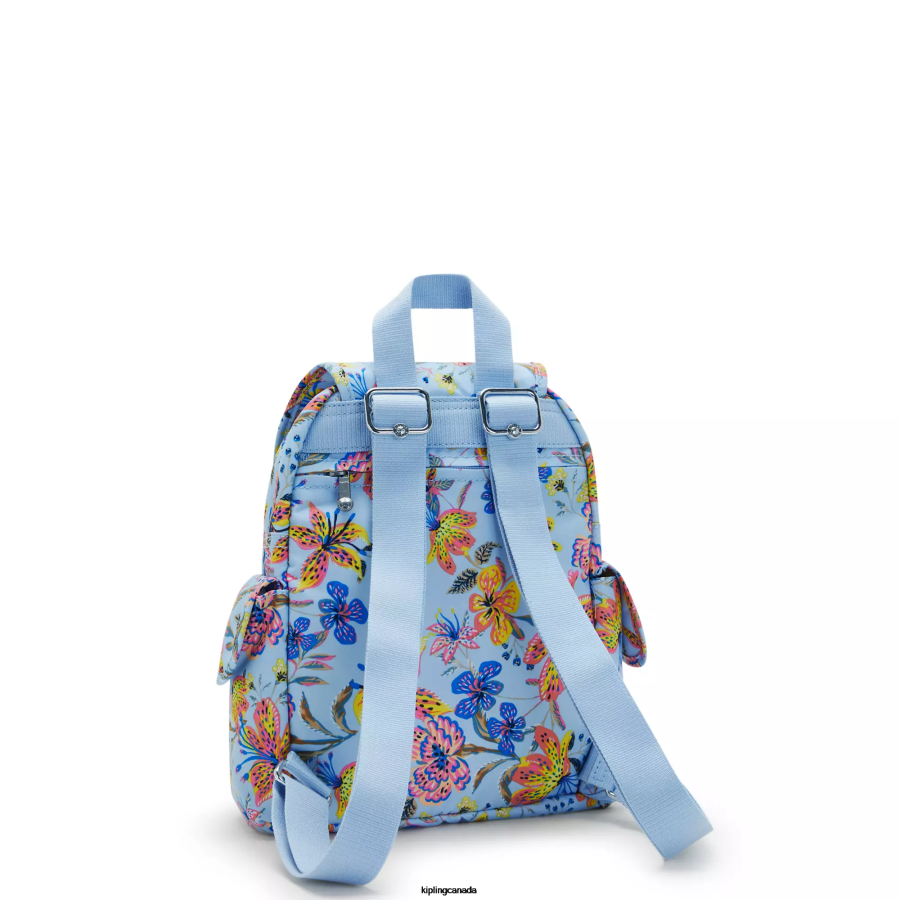 Women Mini Bags Kipling Wild Flowers City Pack Mini Printed Backpack FHZD499