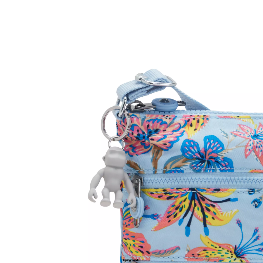 Women Mini Bags Kipling Wild Flowers Keiko Printed Crossbody Mini Bag FHZD6