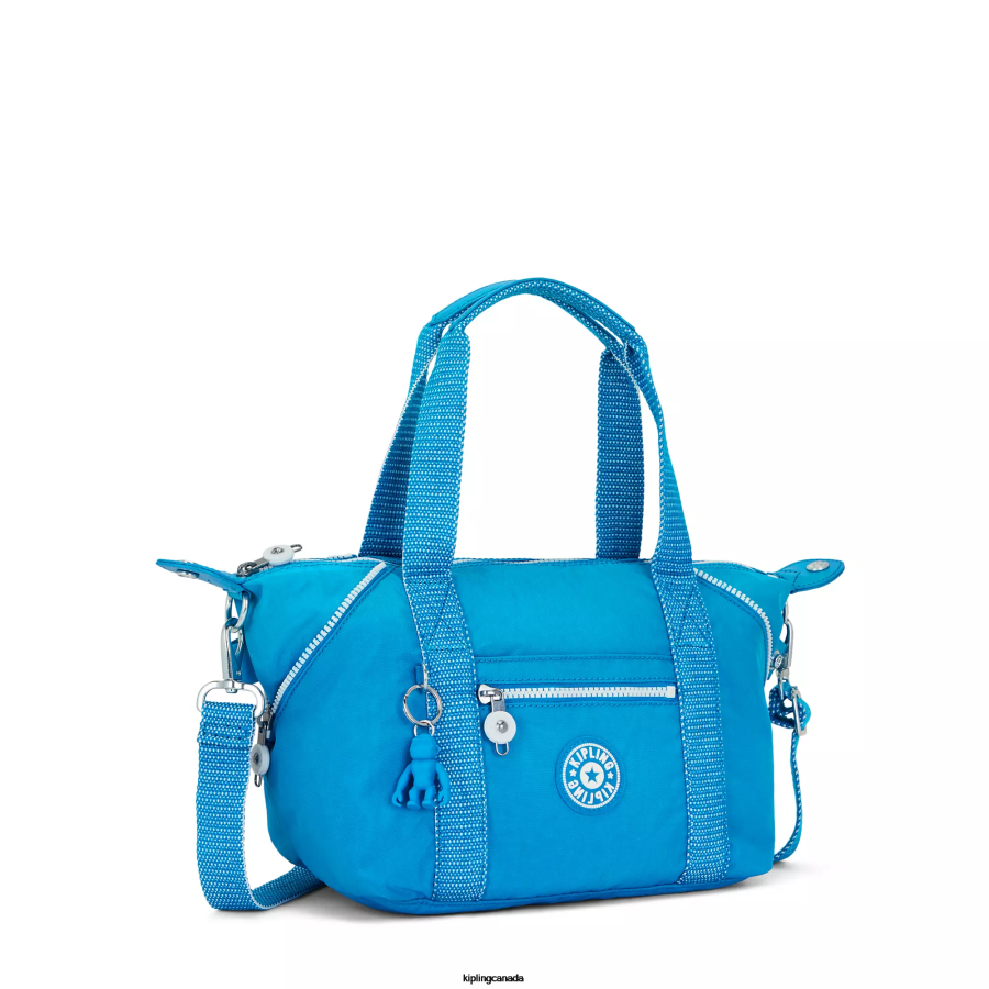 Women Shoulder Bags Kipling Eager Blue Art Mini Shoulder Bag FHZD40