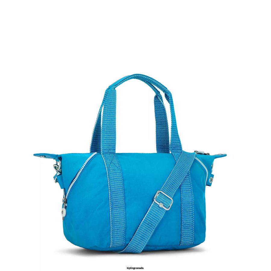 Women Shoulder Bags Kipling Eager Blue Art Mini Shoulder Bag FHZD40