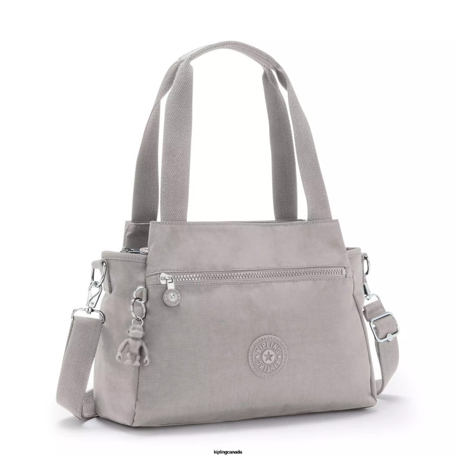 Women Shoulder Bags Kipling Grey Gris Elysia Shoulder Bag FHZD153