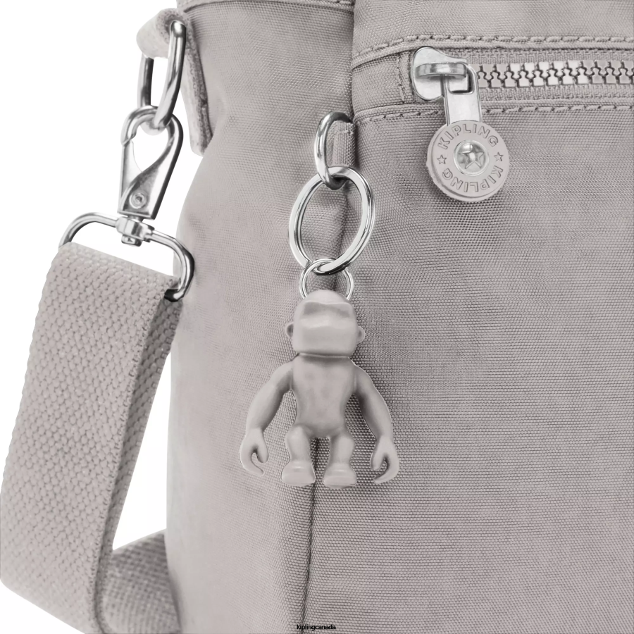 Women Shoulder Bags Kipling Grey Gris Elysia Shoulder Bag FHZD153