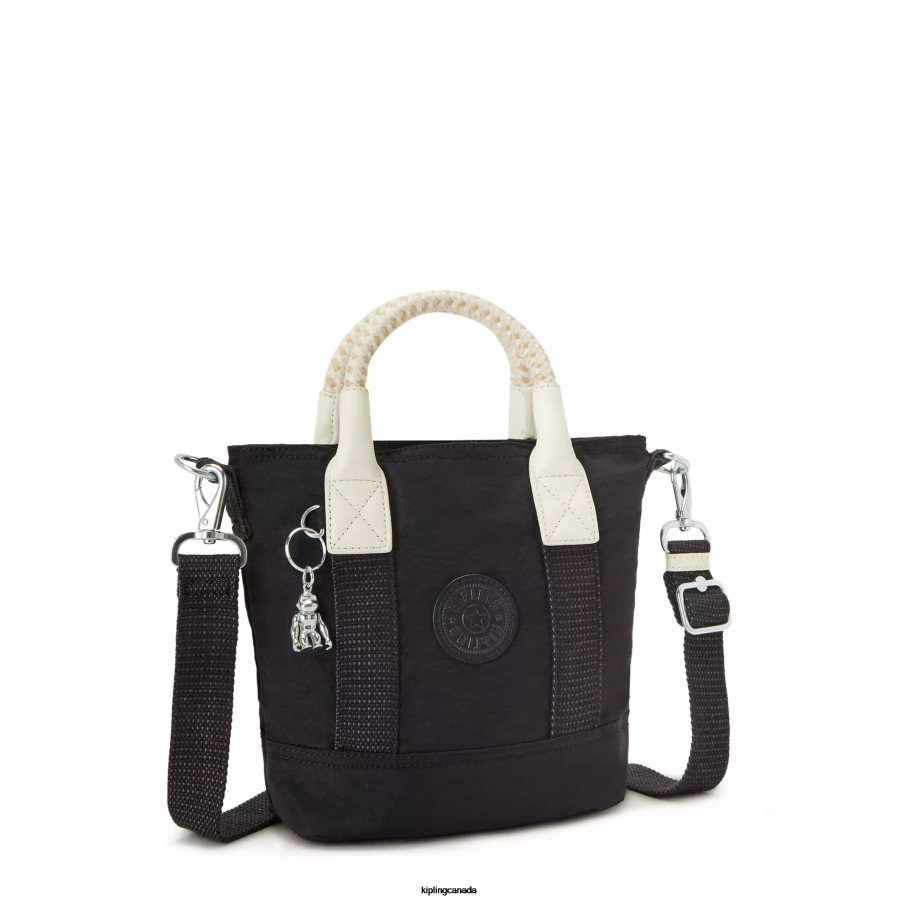 Women Tote Bags Kipling Black Angel Small Tote Bag FHZD61