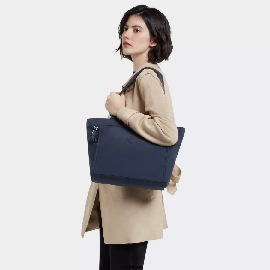 Women Tote Bags Kipling Blue Bleu New Shopper Small Tote Bag FHZD275