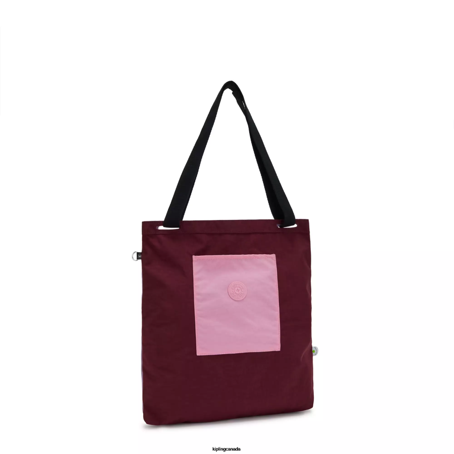 Women Tote Bags Kipling Dark Fushia Annas Tote Bag FHZD273