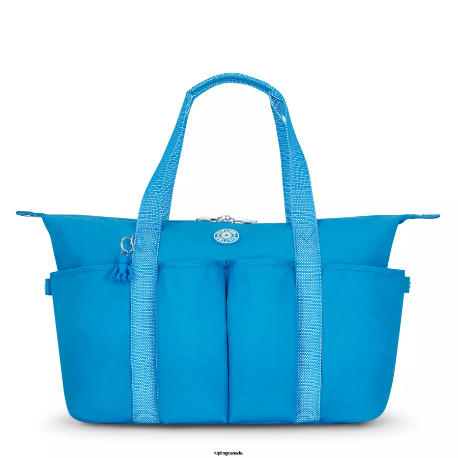 Women Tote Bags Kipling Eager Blue Art M Versatile Tote Bag FHZD269