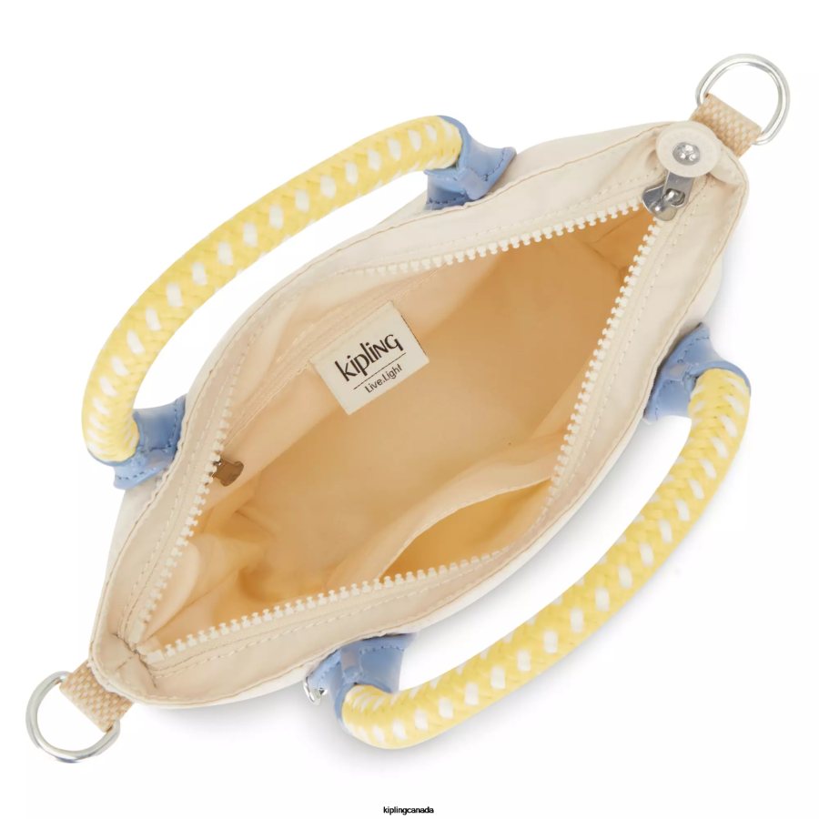 Women Tote Bags Kipling Light Sand M Angel Small Tote Bag FHZD62