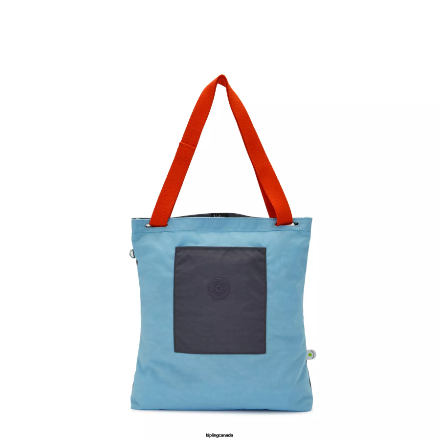 Women Tote Bags Kipling Pool Blue Annas Tote Bag FHZD272