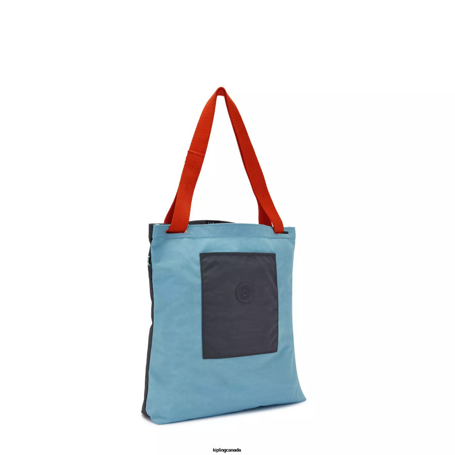Women Tote Bags Kipling Pool Blue Annas Tote Bag FHZD272