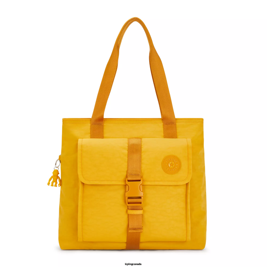 Women Tote Bags Kipling RapidÂ YellowÂ M Enzo Tote Bag FHZD264