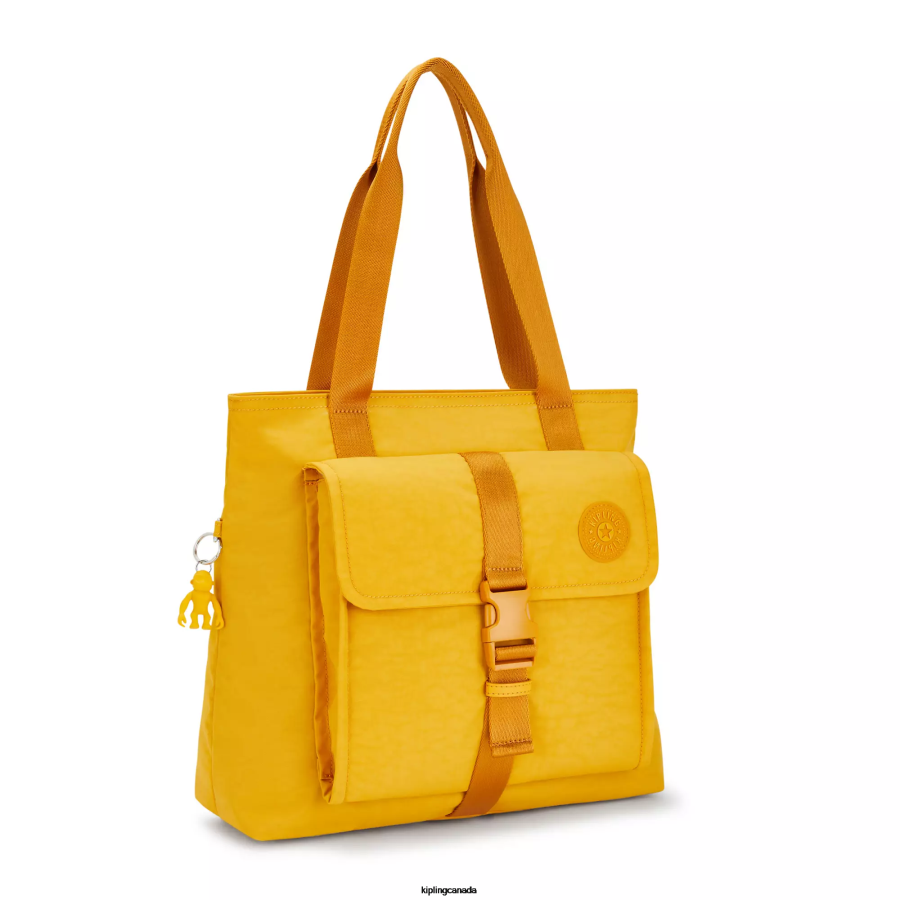 Women Tote Bags Kipling RapidÂ YellowÂ M Enzo Tote Bag FHZD264