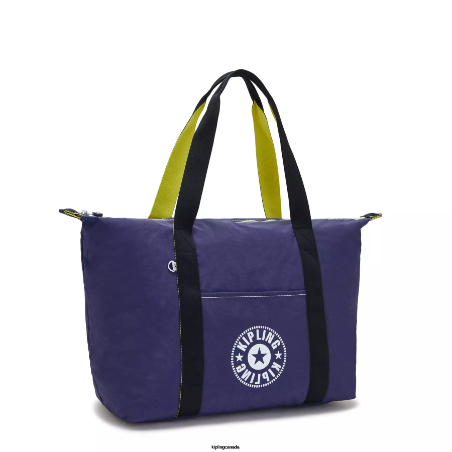 Women Tote Bags Kipling Ultimate Navy Art Medium Lite Tote Bag FHZD267