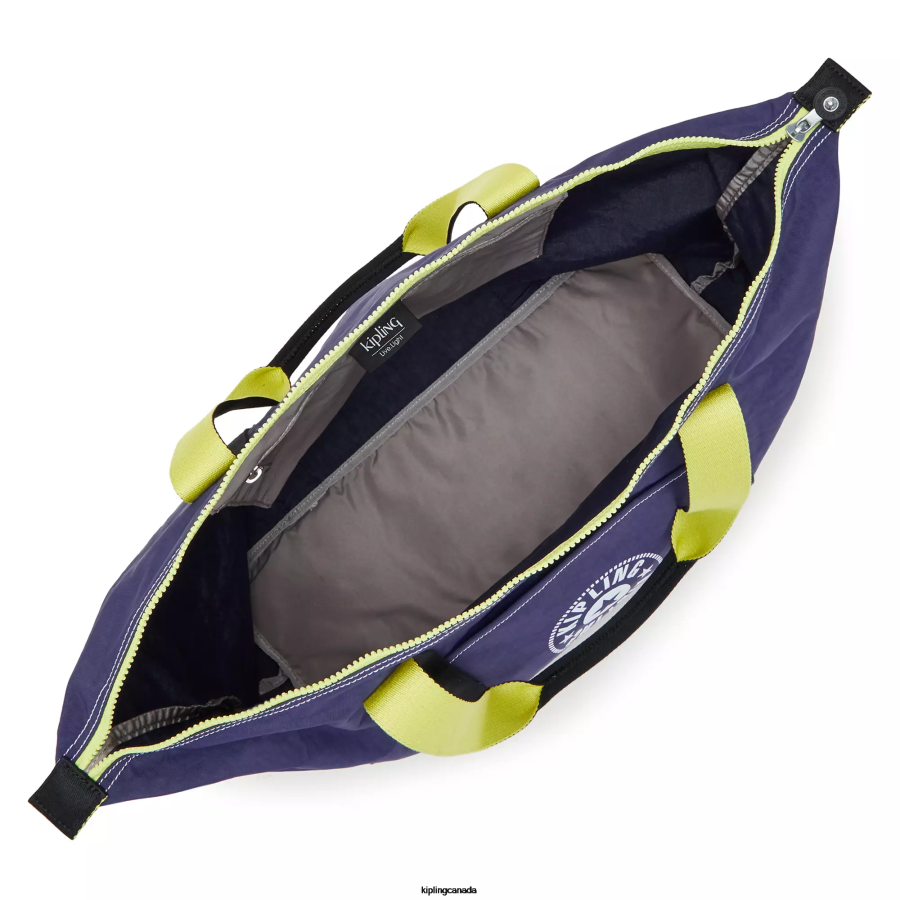 Women Tote Bags Kipling Ultimate Navy Art Medium Lite Tote Bag FHZD267