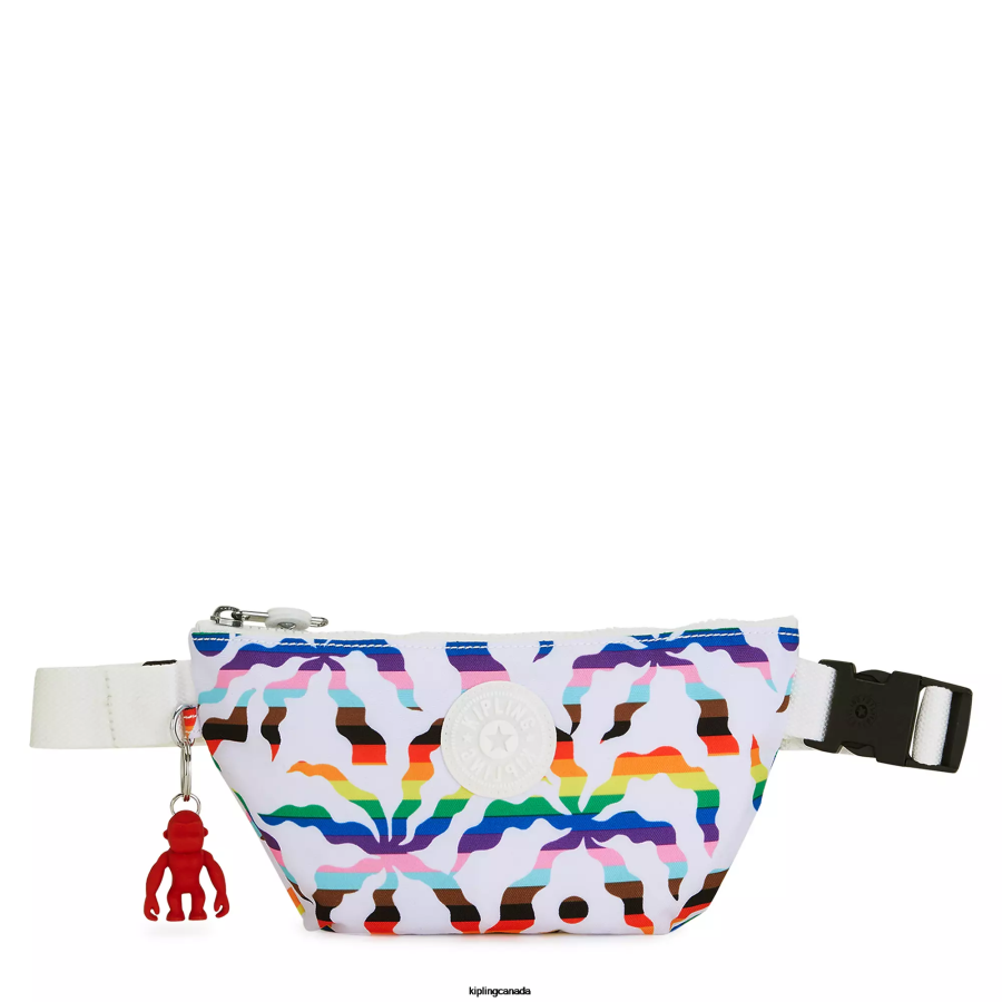 Women Waist Pack Kipling Rainbow Palm Gizi Printed Waist Pack FHZD37
