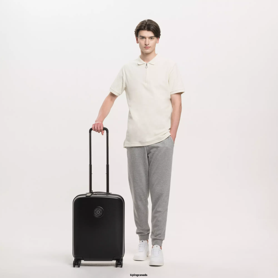 Women Rolling Luggage Kipling Black Noir Curiosity Small 4 Wheeled Rolling Luggage FHZD513