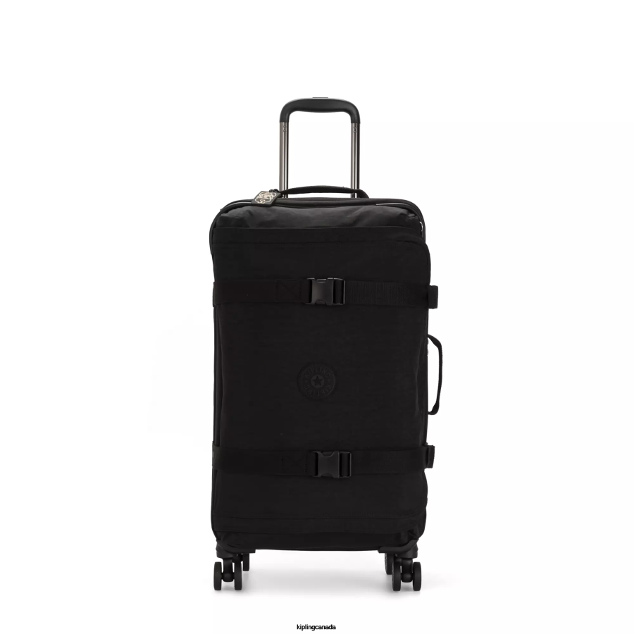 Women Rolling Luggage Kipling Black Noir Spontaneous Medium Rolling Luggage FHZD516