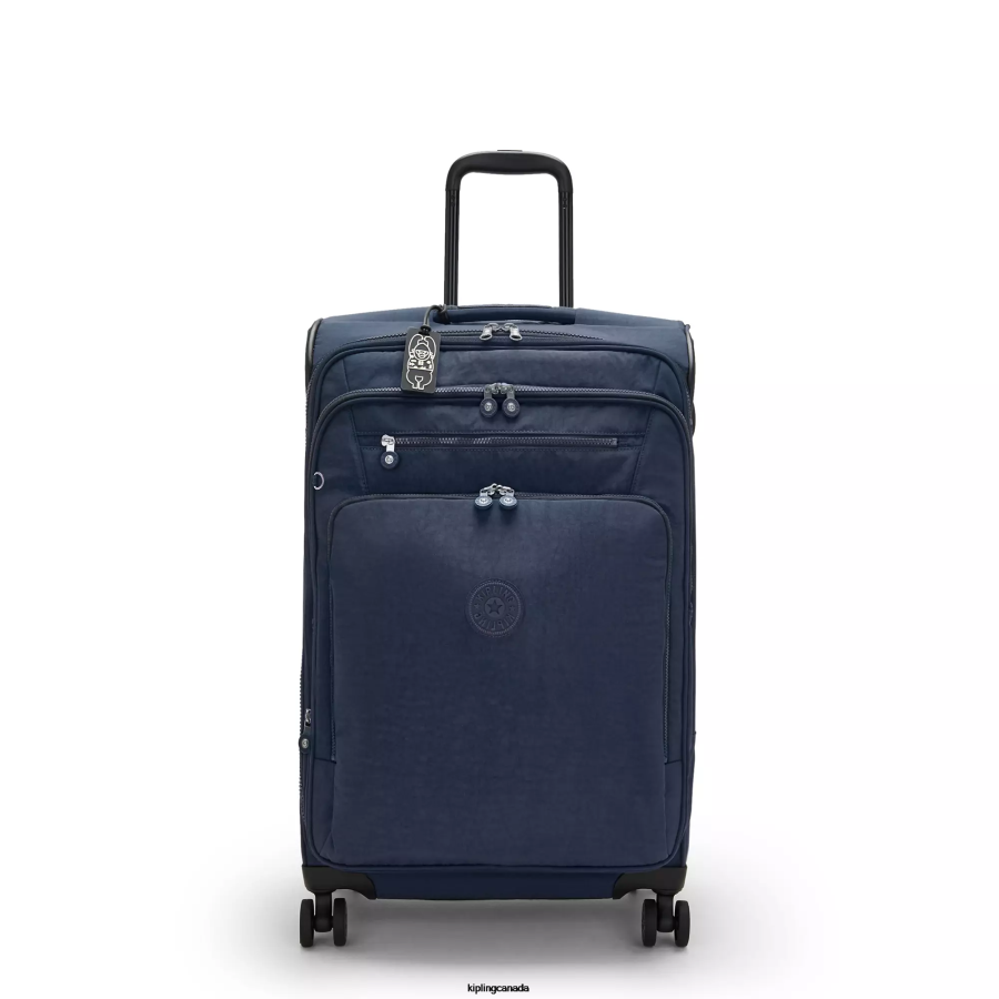 Women Rolling Luggage Kipling Blue Bleu Youri Spin Medium 4 Wheeled Rolling Luggage FHZD522