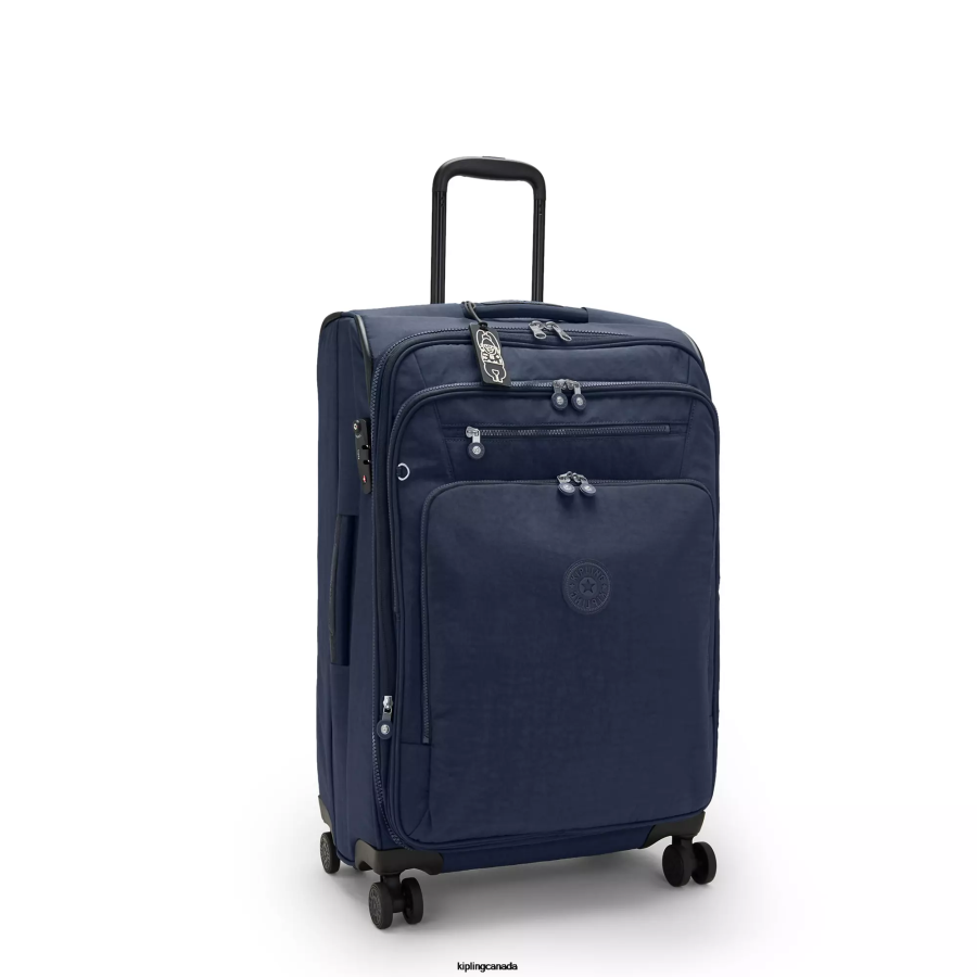 Women Rolling Luggage Kipling Blue Bleu Youri Spin Medium 4 Wheeled Rolling Luggage FHZD522