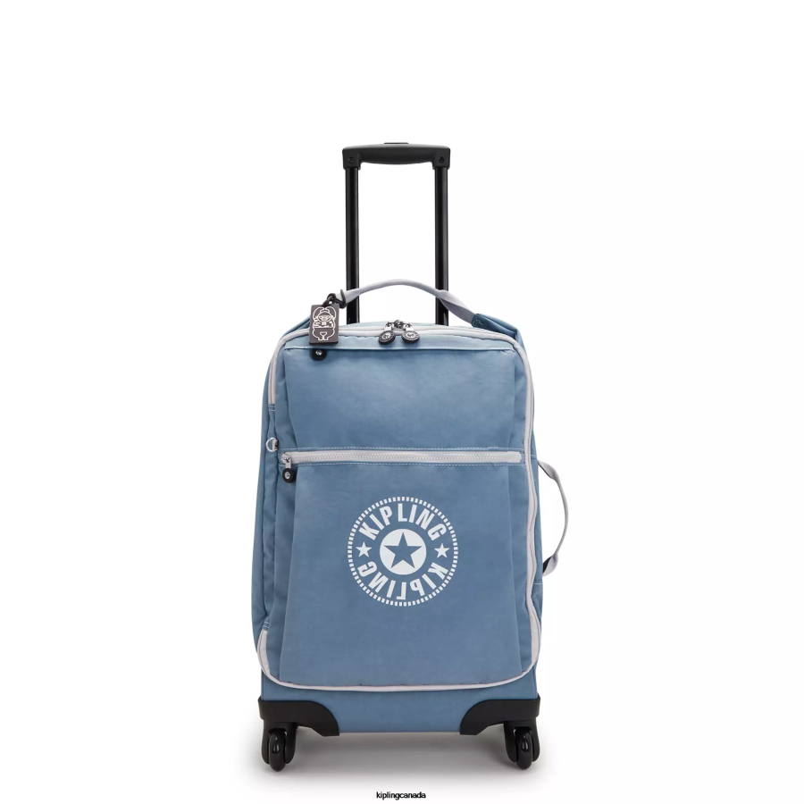 Women Rolling Luggage Kipling Brush Blue C Darcey Small Carry-On Rolling Luggage FHZD510