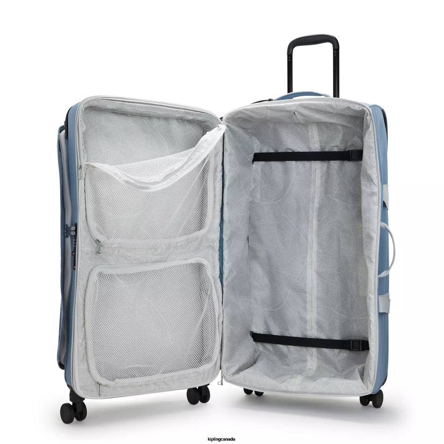 Women Rolling Luggage Kipling Brush Blue C Spontaneous Large Rolling Luggage FHZD521
