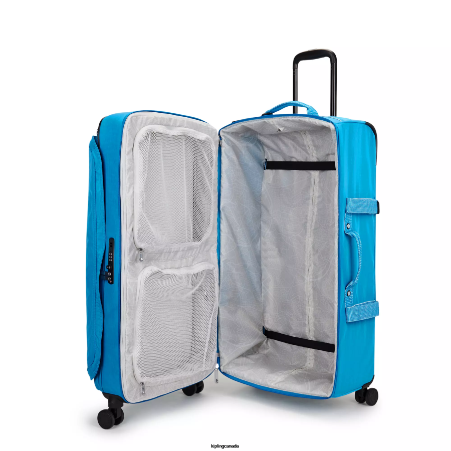 Women Rolling Luggage Kipling Eager Blue Spontaneous Large Rolling Luggage FHZD519