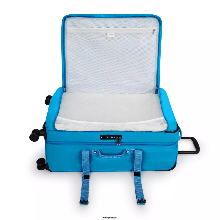 Women Rolling Luggage Kipling Eager Blue Spontaneous Large Rolling Luggage FHZD519