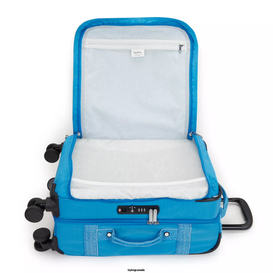 Women Rolling Luggage Kipling Eager Blue Spontaneous Small Rolling Luggage FHZD505