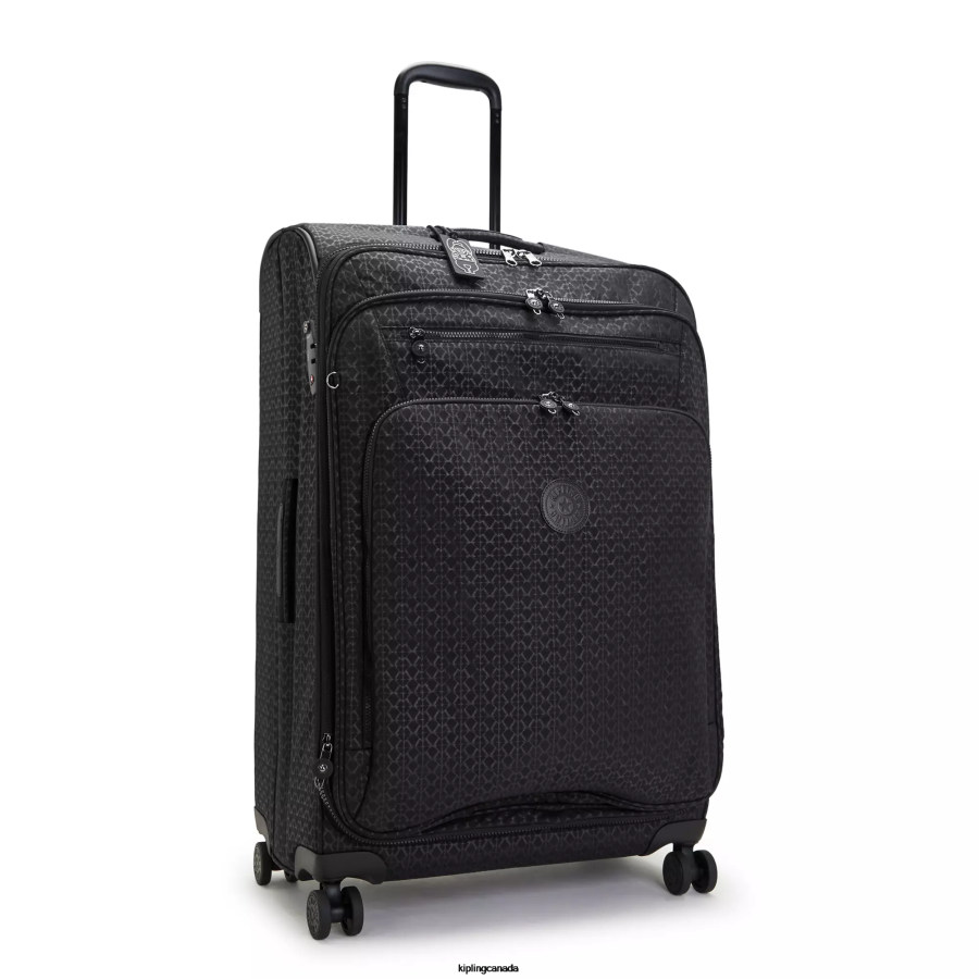 Women Rolling Luggage Kipling Signature Embossed Youri Spin Large 4 Wheeled Rolling Luggage FHZD523