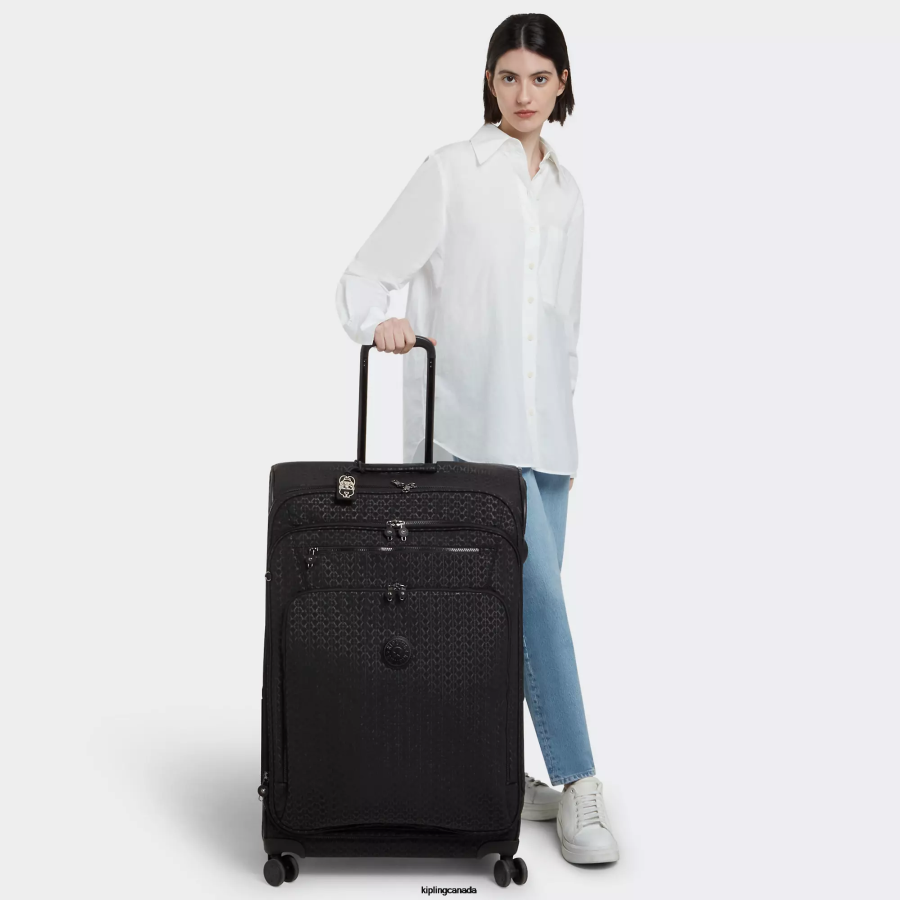 Women Rolling Luggage Kipling Signature Embossed Youri Spin Large 4 Wheeled Rolling Luggage FHZD523