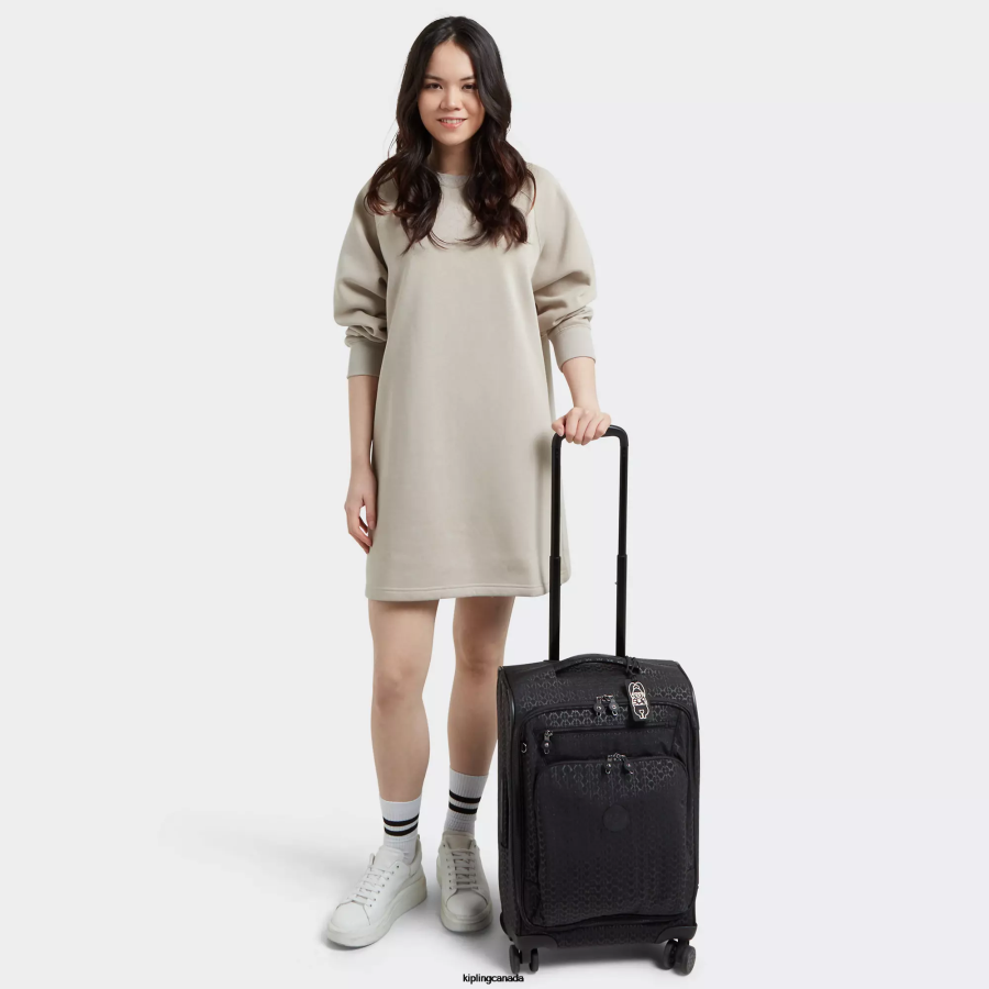 Women Rolling Luggage Kipling Signature Embossed Youri Spin Small Printed 4 Wheeled Rolling Luggage FHZD515