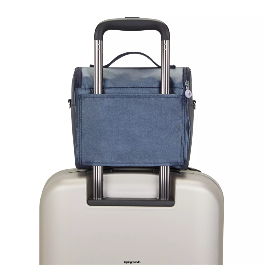 Women Lunch Bags Kipling Admiral Blue New Kichirou Metallic Lunch Bag FHZD654