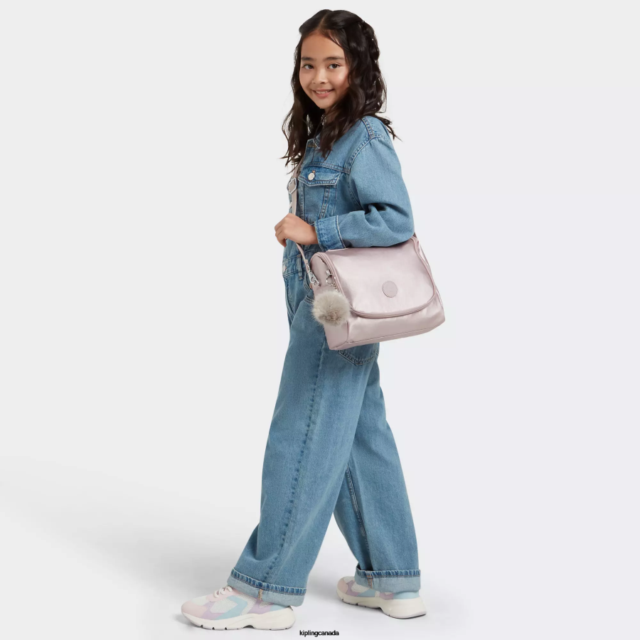 Women Lunch Bags Kipling Metallic Rose New Kichirou Metallic Lunch Bag FHZD655