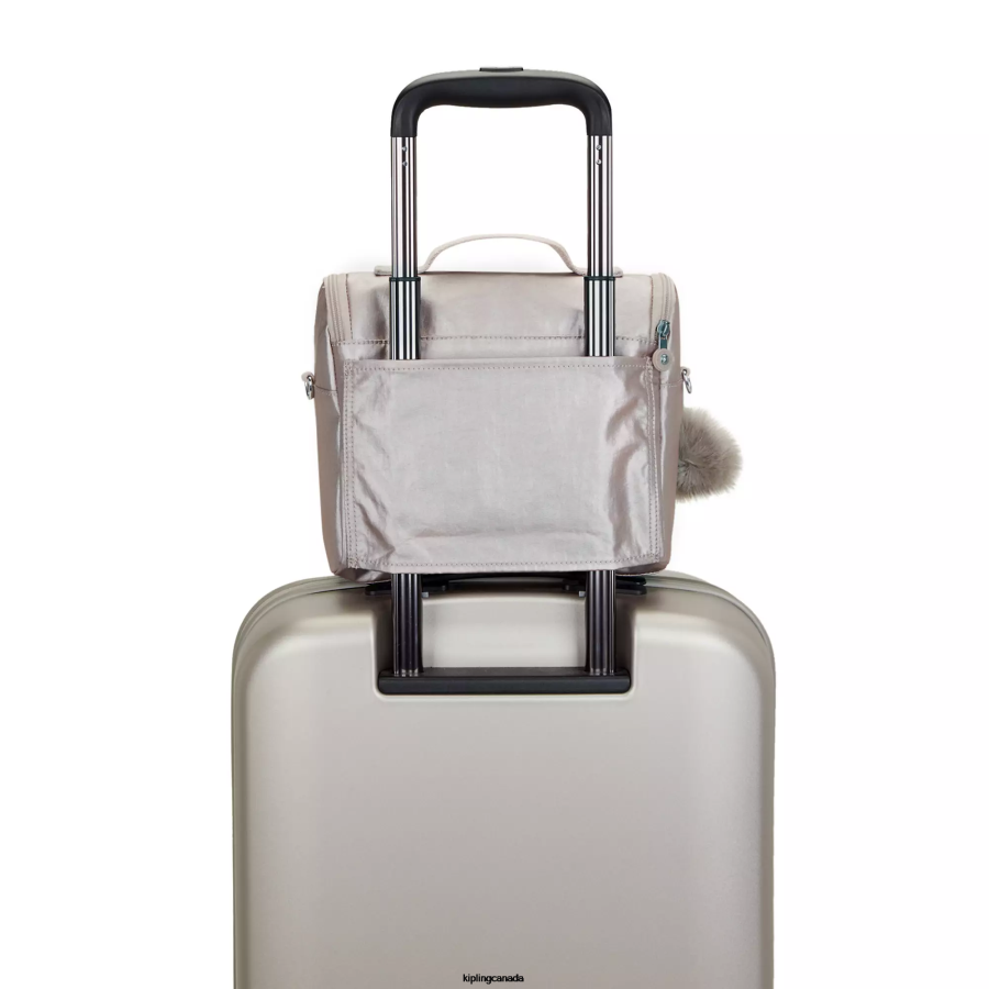 Women Lunch Bags Kipling Metallic Rose New Kichirou Metallic Lunch Bag FHZD655