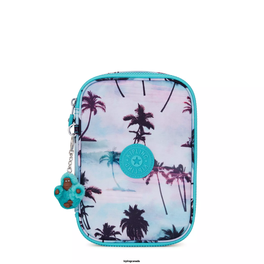 Women Pens & Pencil Cases Kipling Shadow Palm Print 100 Pens Printed Case FHZD588