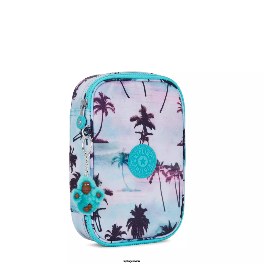 Women Pens & Pencil Cases Kipling Shadow Palm Print 100 Pens Printed Case FHZD588