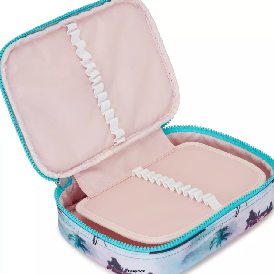 Women Pens & Pencil Cases Kipling Shadow Palm Print 100 Pens Printed Case FHZD588