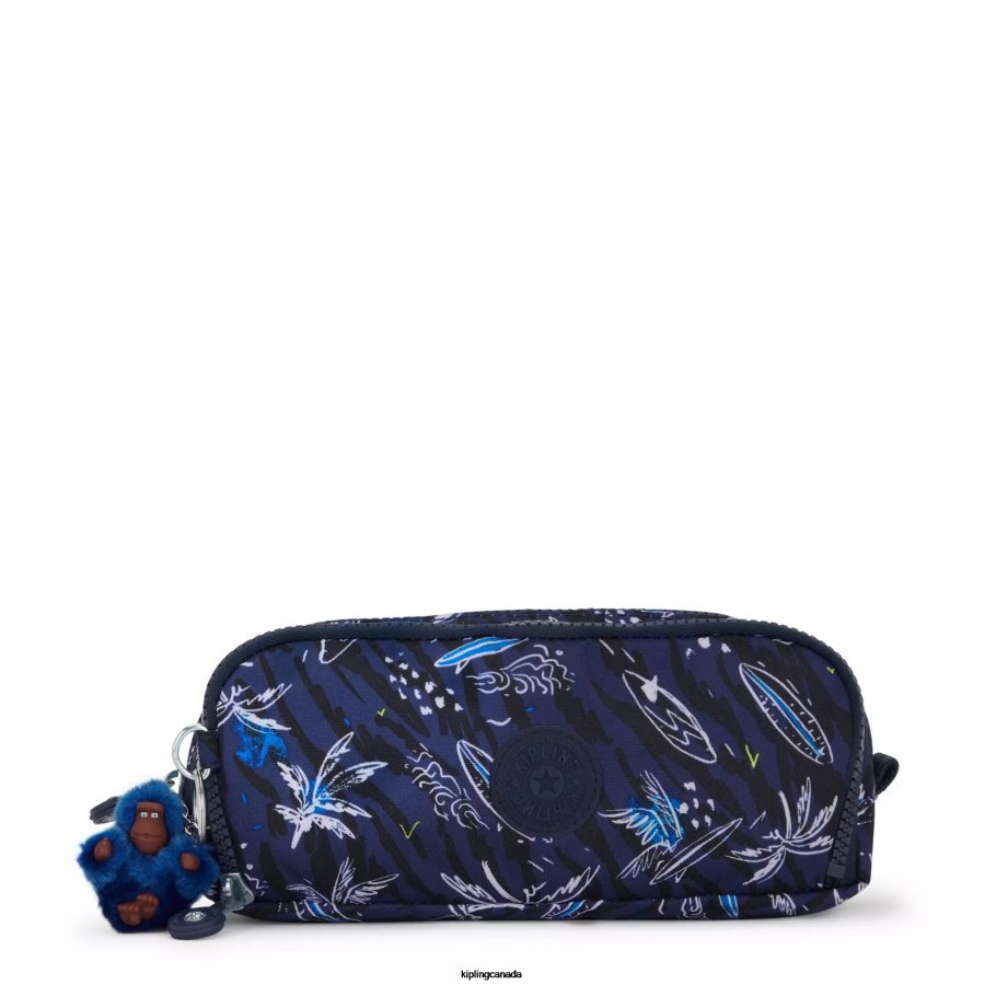 Women Pens & Pencil Cases Kipling Surf Sea Print Gitroy Printed Pencil Case FHZD600