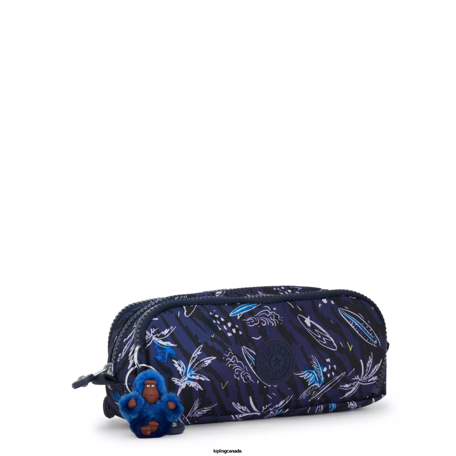 Women Pens & Pencil Cases Kipling Surf Sea Print Gitroy Printed Pencil Case FHZD600