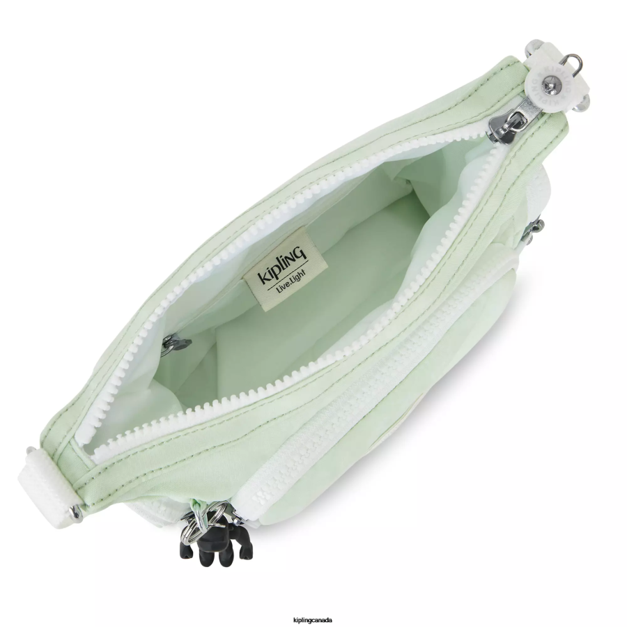 Women Crossbody Bags Kipling Airy Green Gabbie Mini Crossbody Bag FHZD21 - Image 3