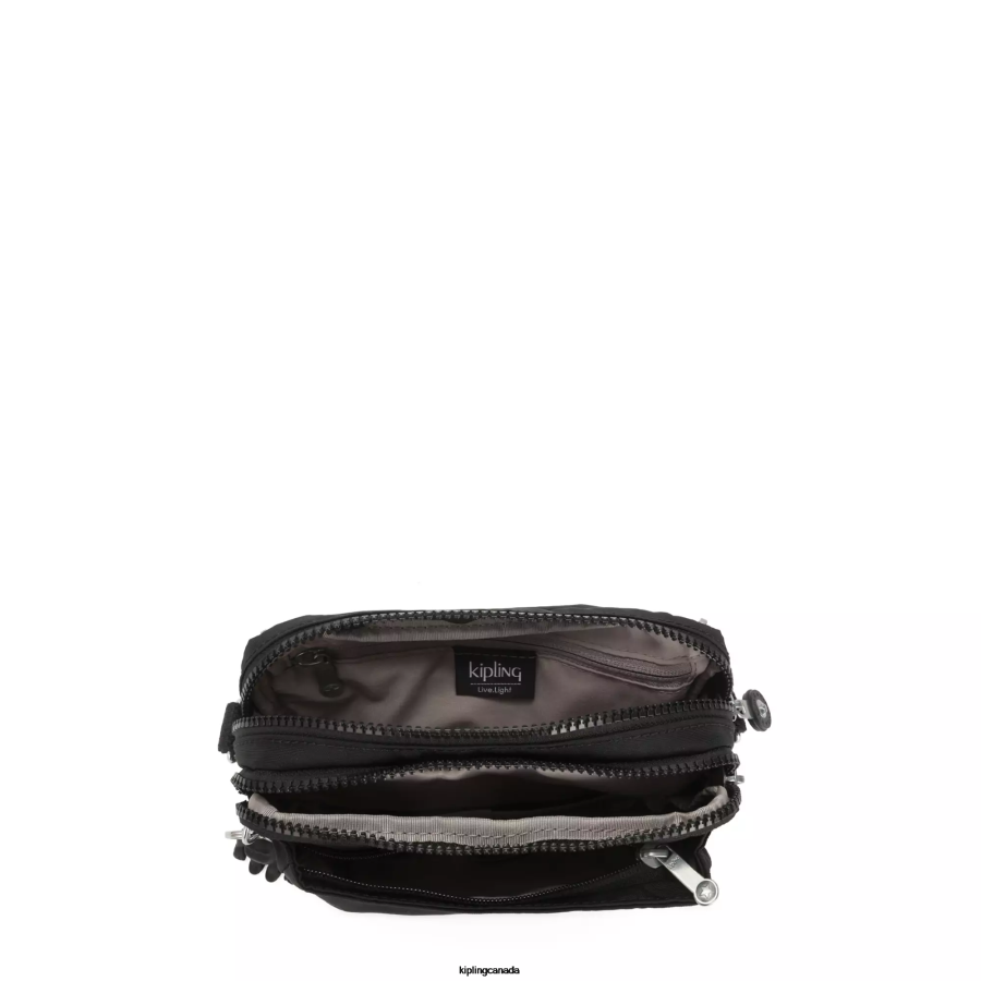 Women Crossbody Bags Kipling Black Noir Abanu Multi Convertible Crossbody Bag FHZD119 - Image 3