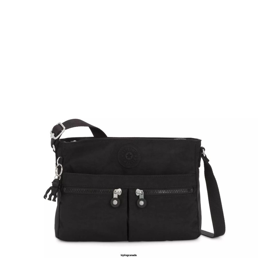 Women Crossbody Bags Kipling Black Noir New Angie Crossbody Bag FHZD168 - Image 1