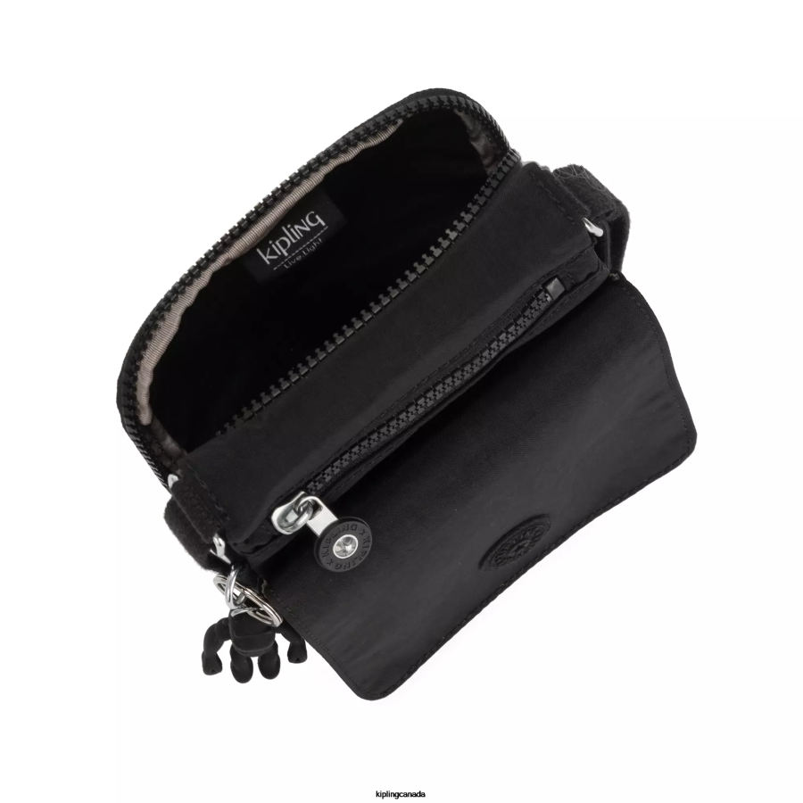 Women Crossbody Bags Kipling Black Noir New Eldorado Crossbody Bag New Eldorado FHZD105 - Image 3