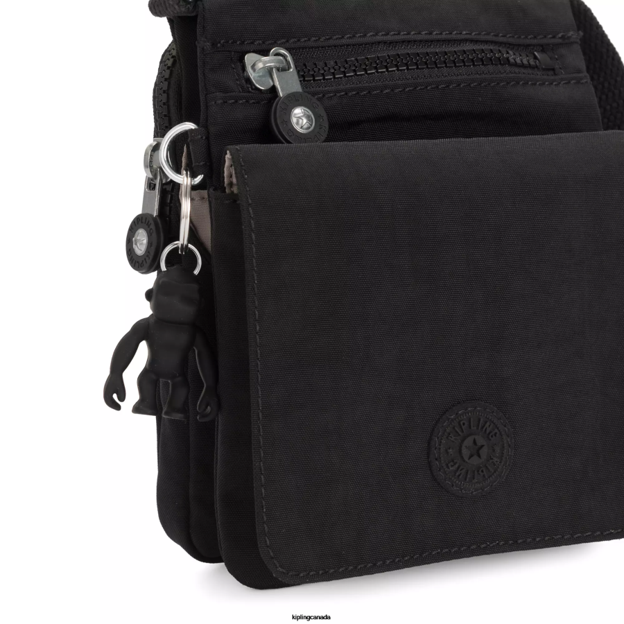 Women Crossbody Bags Kipling Black Noir New Eldorado Crossbody Bag New Eldorado FHZD105 - Image 5