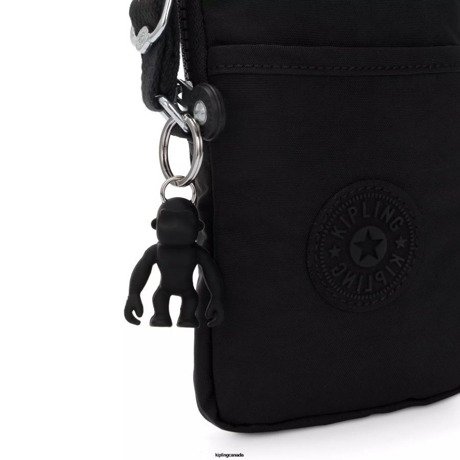 Women Crossbody Bags Kipling Black Noir Tally Crossbody Phone Bag FHZD52 - Image 5