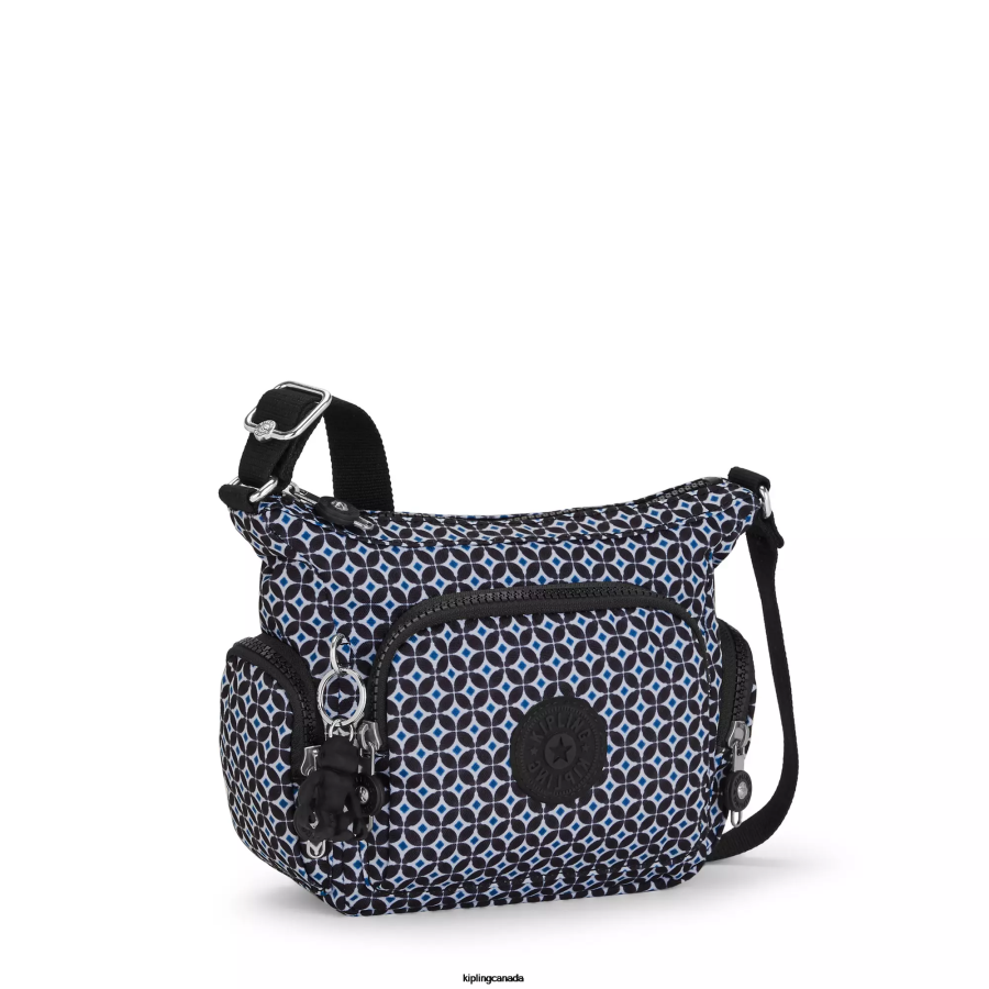 Women Crossbody Bags Kipling Blackish Tile Gabbie Mini Printed Crossbody Bag FHZD140 - Image 2