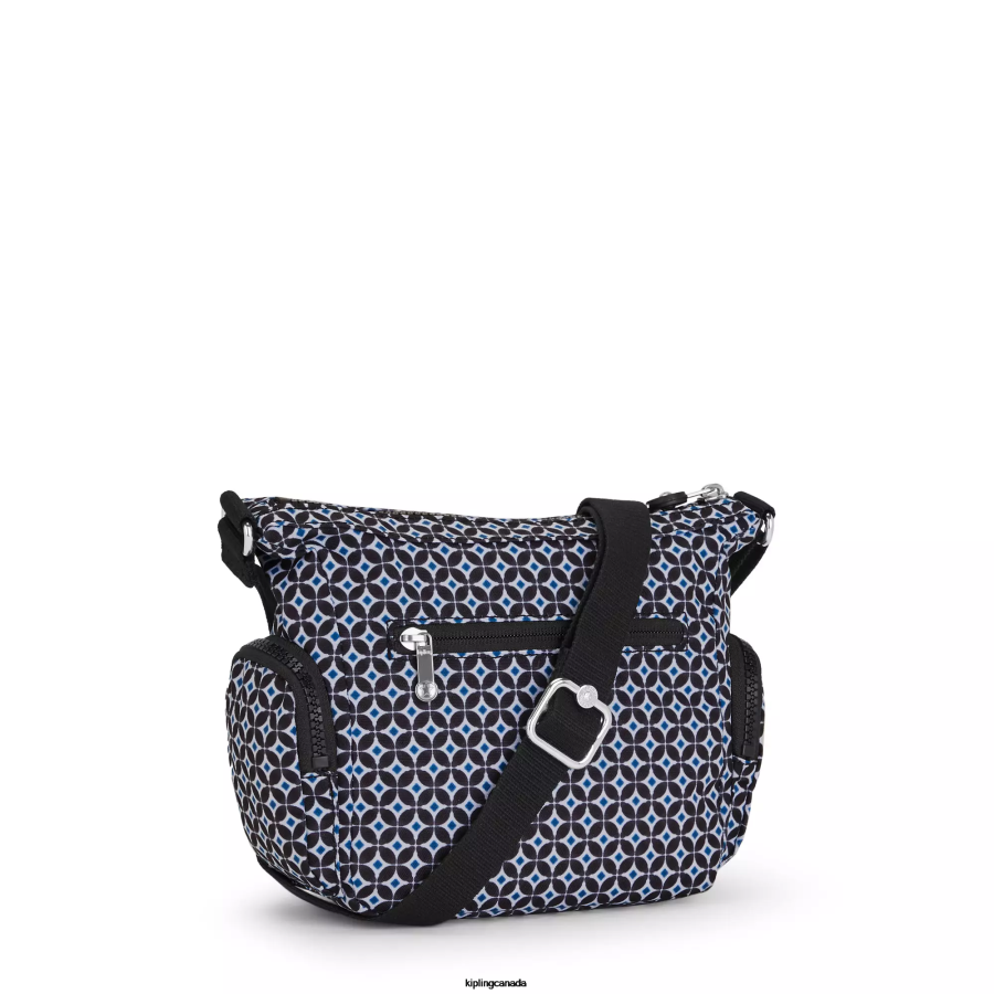 Women Crossbody Bags Kipling Blackish Tile Gabbie Mini Printed Crossbody Bag FHZD140 - Image 5